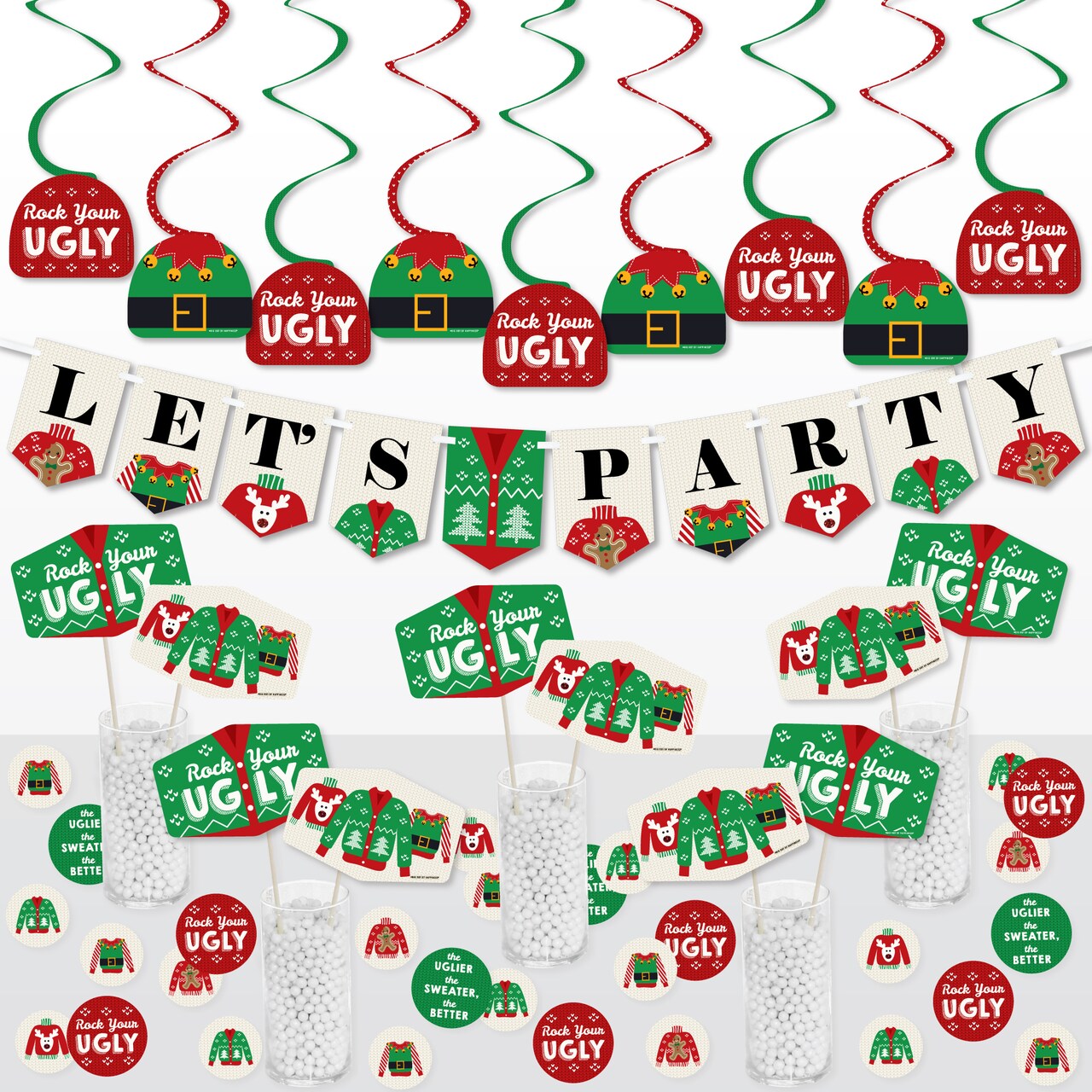 Big Dot of Happiness Ugly Sweater Holiday and Christmas Party